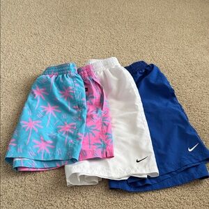 Shorts Bundle: Chubbies Palm Tree Swim Trunks + 2 Nike Shorts